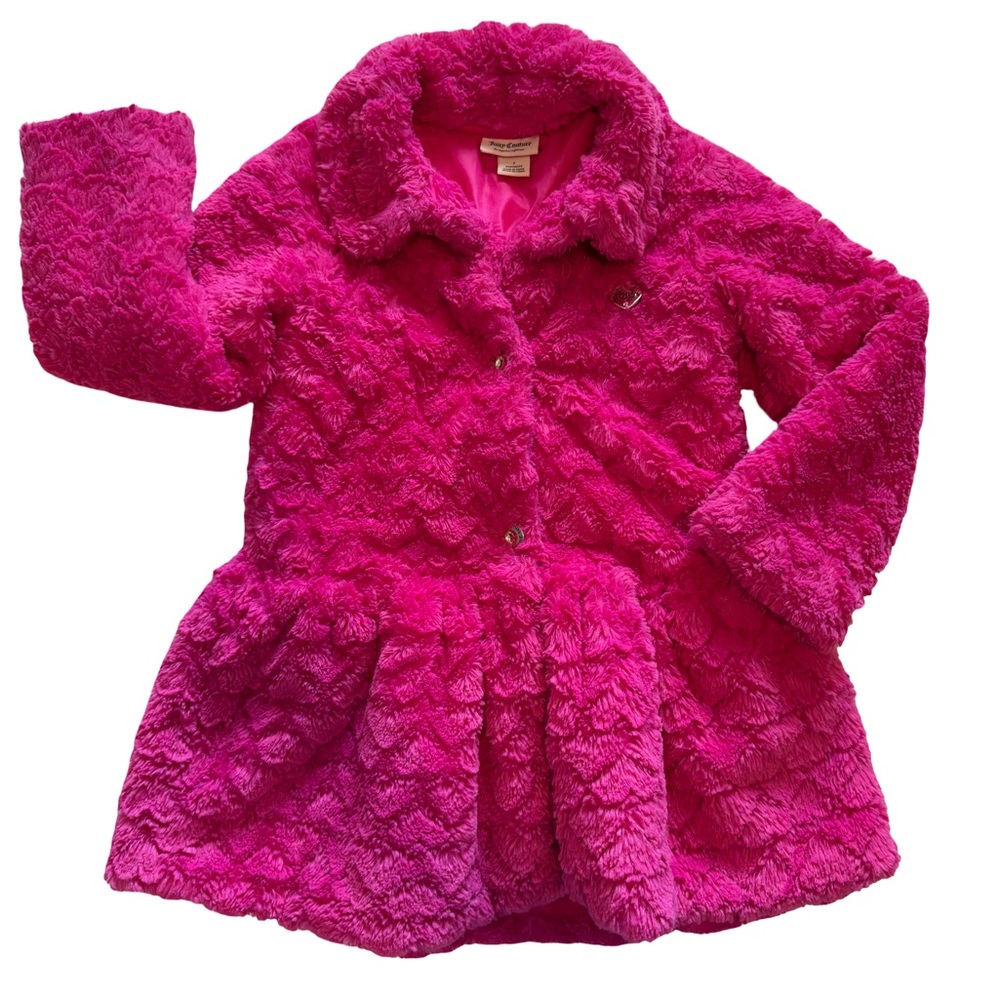 Juicy Couture Hot Pink Fuzzy Peplum Jacket